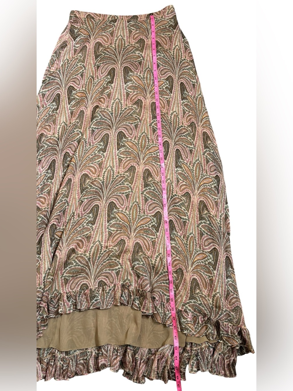 Etro Printed Silk Paisley High-Low Maxi Skirt IT 44 US 8 NWT - Picture 7 of 14